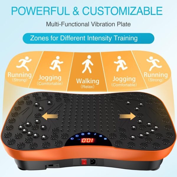 AXV Vibration Plate Exercise Machine Whole Body Workout Portable Mini Vibrate Fitness Platform Lymphatic Drainage Machine for Weight Loss Shaping Toning Wellness Home Gyms Workout (Mini) - Image 3