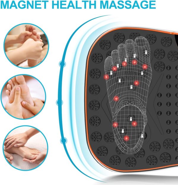 AXV Vibration Plate Exercise Machine Whole Body Workout Portable Mini Vibrate Fitness Platform Lymphatic Drainage Machine for Weight Loss Shaping Toning Wellness Home Gyms Workout (Mini) - Image 4