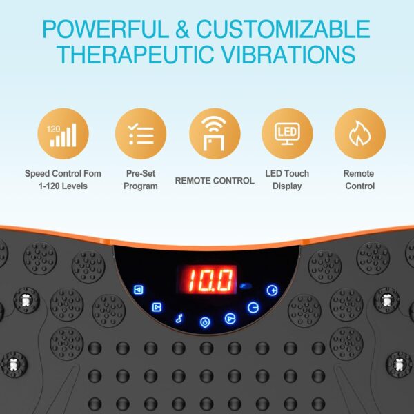 AXV Vibration Plate Exercise Machine Whole Body Workout Portable Mini Vibrate Fitness Platform Lymphatic Drainage Machine for Weight Loss Shaping Toning Wellness Home Gyms Workout (Mini) - Image 6
