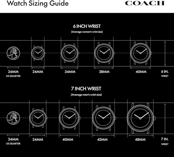 Coach Sammy Women's - 2H Quartz Watch - Calfskin Leather Strap - Water Resistant up to 3ATM/30 Meters - Gift for Her - Modern Design - Perfect for Everyday Wear - 22.5mm - Image 7