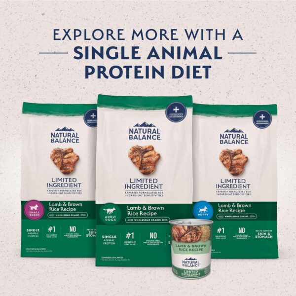 Natural Balance Limited Ingredient Small-Breed Adult Dry Dog Food with Healthy Grains, Lamb & Brown Rice Recipe, 4 Pound (Pack of 1) - Image 9
