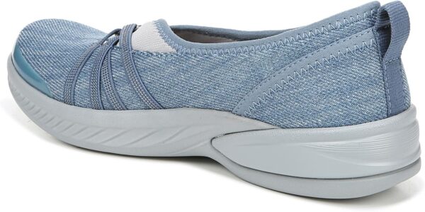 Bzees Women's Niche Slip-On Comfort Ballet Flat ,Washed Denim Fabric,8.5 Wide - Image 7