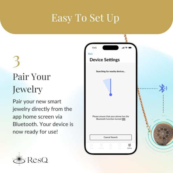 Jewelry, Shakti Smart Bluetooth Safety Necklace, Discreet Wearable Safety Device - GPS Location Tracking, Audio Recording, One Touch Activation - Image 9