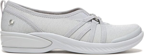 BZees Women's Niche Slip-On Comfort Flat,Silver Shimmer,9.5 - Image 2