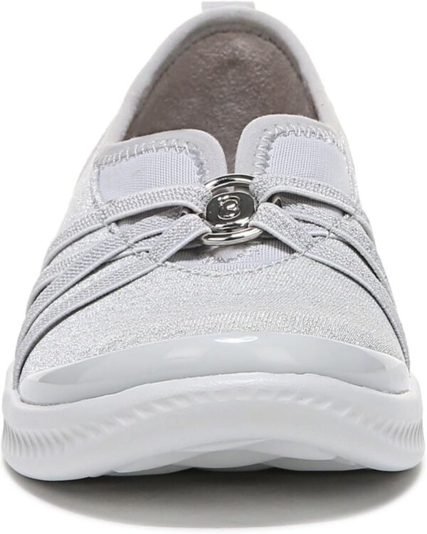 BZees Women's Niche Slip-On Comfort Flat,Silver Shimmer,9.5 - Image 3