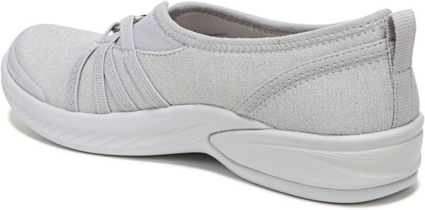 BZees Women's Niche Slip-On Comfort Flat,Silver Shimmer,9.5 - Image 5