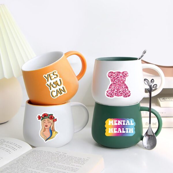 300PCS Mental Health Stickers Gifts for Teens Adults, Mental Health Matters Awareness Items Waterproof Vinyl Water Bottle Sticker for Laptops Helmet Doctor Reward Stickers Therapy Office Decor - Image 3