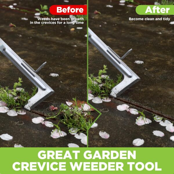 WORKPRO Garden Tool Set, 3 Pcs Gardening Hand Tools with Wood Handle, Weed Puller, Crack Weeder, Hand Trowel, for Planting, Digging, Weeding, Ideal Gardening for Women & Men - Image 3