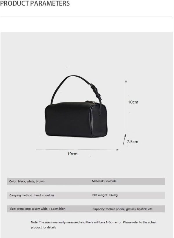 Pencil bags versatile niche design cylindrical purses women's casual underarm handbags women - Image 2