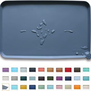 Hoki Found -Waterproof Pet Feeding Mats with High Lips - Multiple Size and Colors for Dogs, Cats & Others-G