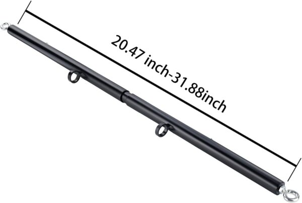 Spreader Bar Expandable Exercise Stainless Steel with 4 pcs Fur Adjustable Strap, Yoga Training Fitness Gear, Workout Bar,Sports Gym Kit - Image 7