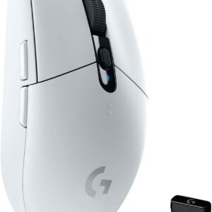 Logitech G305 LIGHTSPEED Wireless Gaming Mouse, Hero 12K Sensor, 12,000 DPI, Lightweight, 6 Programmable Buttons, 250h Battery Life, On-Board Memory, PC/Mac - White