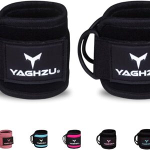 Ankle Straps for Cable Machines Women - Adjustable Gym Ankle Strap for Cable Machine, Neoprene Padded Cable Straps, Durable Leg Strap with Cable Cuff, Glute Kickback Ankle Strap with D Rings