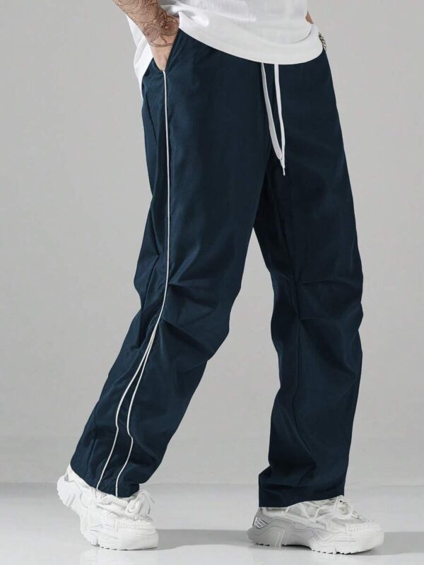 ZAFUL Men's Parachute Sweatpants Y2k Baggy Track Pants Drawstring Wide Leg Casual Trousers Streetwear - Image 2