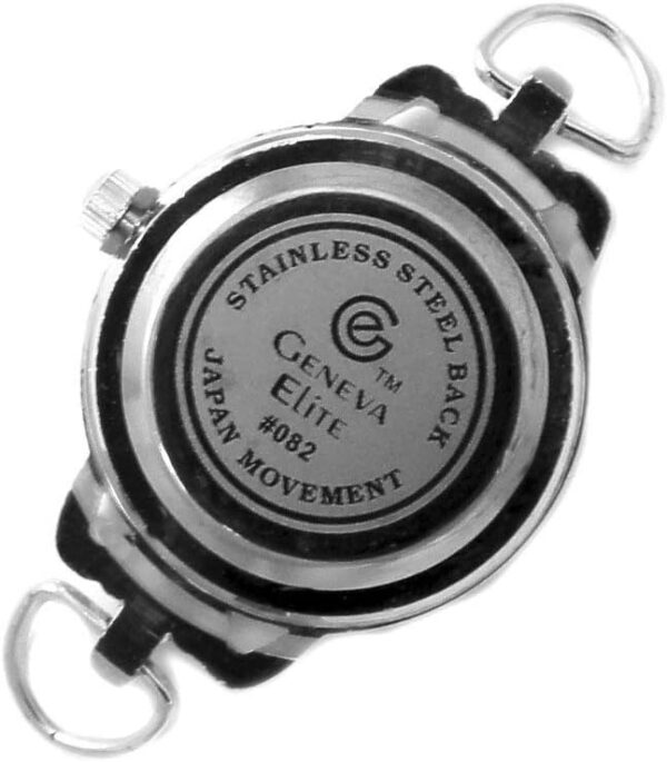 10 Mix Silver Tone Geneva Elite Watch Faces for Beading, Loops and Battery Included - Image 3