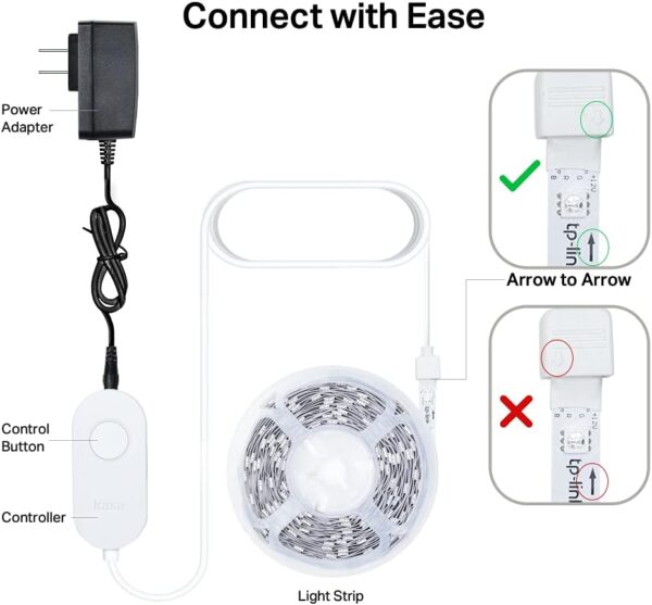 Kasa Smart LED Light Strip, 16.4ft WiFi LED Strip Works with Alexa, Google Home, SmartThings, High Brightness with 16 Million Colors, RGB, Grouping, Adjustable Length, Up to 25,000 Hours (KL400L5) - Image 2