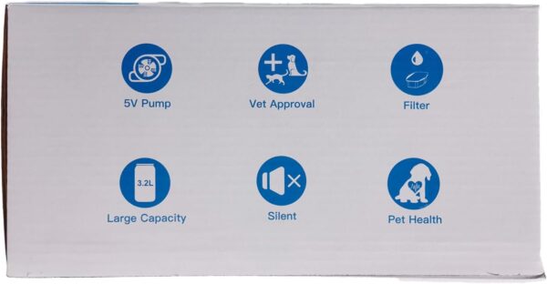 Cat Water Fountain: 108oz/3.2L Cat Fountain Super Silent Pet Drinking Dispenser - Water Fountains for Kitty Indoor - Quiet Pump and Faucet Design - Suitable for Cats and Dogs - BEMOONY - Image 12