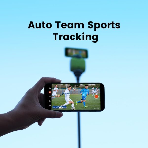Chameleon AI Auto Sports Action Camera - 4K 60FPS Soccer Camera and Basketball Tracking Camera for Team Sports, Live Streaming, No Subscription, Works with iOS & Android (Lava Graphite) - Image 2