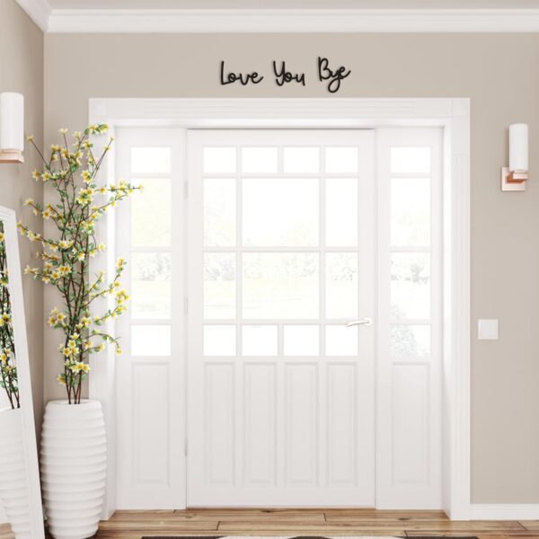 Dripykiaa Love You Bye Wood Sign Home Decor Boho Decor Wall Decor Express Love and Warm for Your Family Lovers Wall Art Gift Hallway Entryway Door Valentine Decorations for Home - Image 7