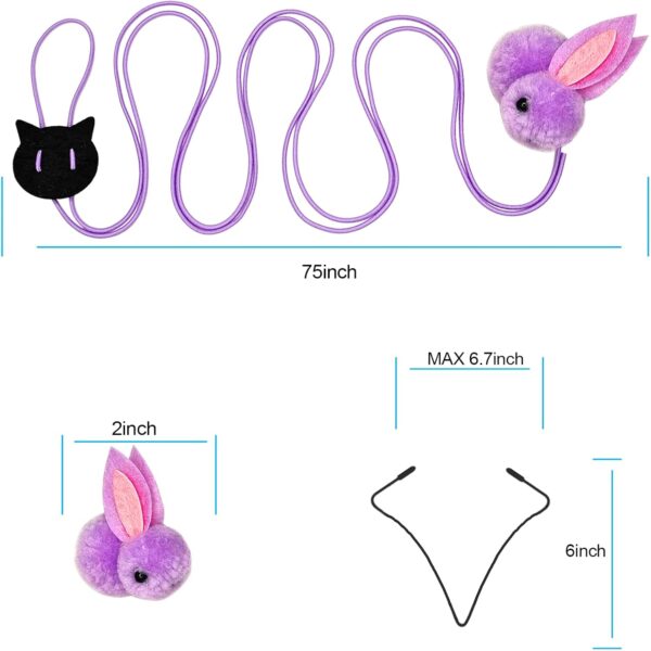 ZPH Cat Toys Interactive for Indoor Cats,2PCS Retractable Cat Wand,9PCS Teaser Toys&1PCS Hanging Door Lure Kitten Toy,Interactive Feather Toy for Teaser Play and Chase Exercise with Kitten - Image 4