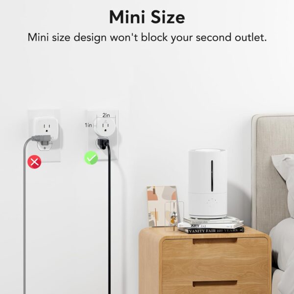 EIGHTREE Smart Plug, Smart Home WiFi Outlet Works with Alexa & Google Home, Smart Socket with Remote Control & Timer Function, 2.4GHz WiFi Only, 4 Packs - Image 7