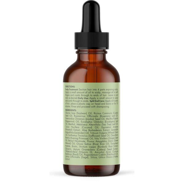 Mielle Organics Rosemary Mint Scalp & Hair Strengthening Oil for All Hair Types (2 Fl Oz) - Image 9