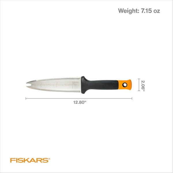 Fiskars Hori Hori Garden Knife with Sheath, Multi-Purpose Heavy Duty Gardening Hand Tool for Weeding, Planting, Digging with Hanging Hole - Image 6