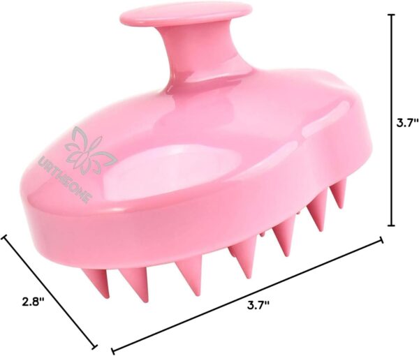 Soft Silicone Hair Scalp Massager Shampoo Brush for Wet Dry Oily Curly Straight Thick Thin Rough Long Short Natural Men Women Kids Pets Hair Care Tools（Pink - Image 8