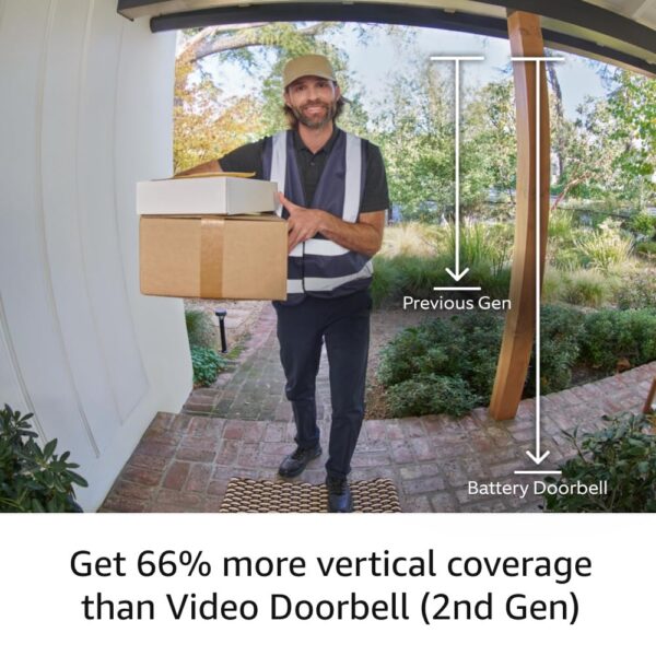 Ring Battery Doorbell, Head-to-Toe Video, Live View with Two-Way Talk, and Motion Detection & Alerts (2024 release), Venetian Bronze - Image 3