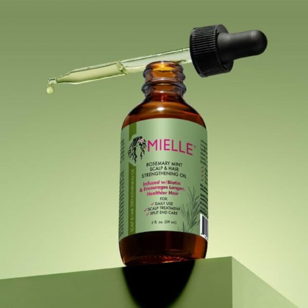 Mielle Organics Rosemary Mint Scalp & Hair Strengthening Oil for All Hair Types (2 Fl Oz) - Image 7