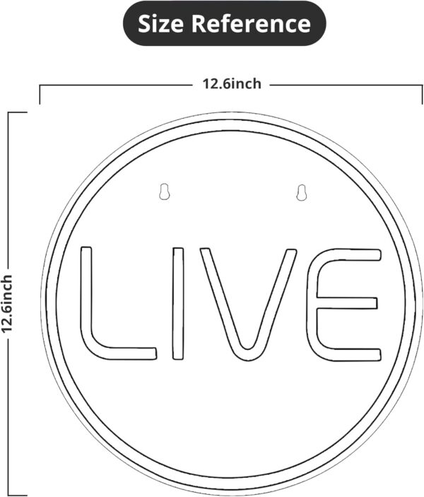 Lumoonosity Live Neon Sign - Blue&Pink LED On Air Light for Streamers/Influencers/Gamers - Streaming/Recording Live Neon Signs for Studio, Game Room, Bedroom - Image 6