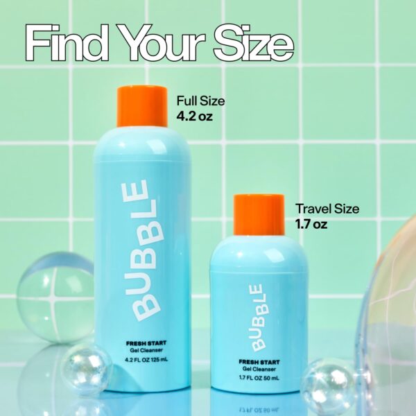 Bubble Skincare Fresh Start Gel Cleanser - Gentle Exfoliating Face Wash for Oily Skin - Formulated with Aloe Vera Juice + Caffeine to Protect and Soothe Complexion (125ml) - Image 8