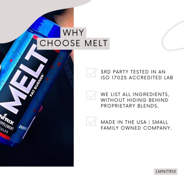 MELT EXT - Extreme Thermogenic Fat Burner - Powerful Weight Loss Aid, Stronger Than Most Diet Pills - True Plateau Destroyer - Lose Weight Fast for Men and Women - 60ct - Image 9