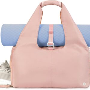 sportsnew Yoga Gym Bags for Women with Shoes Compartment & Wet Dry Storage Pockets & Adjustable Yoga Mat Holder, Patent Pending
