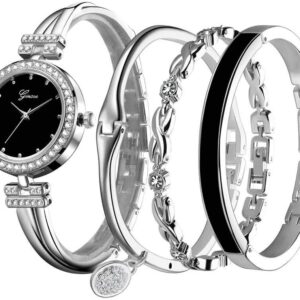 Weicam Women Stylish Four-Piece Bangle Analog Quartz Wrist Watch
