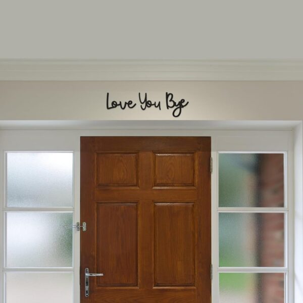 Dripykiaa Love You Bye Wood Sign Home Decor Boho Decor Wall Decor Express Love and Warm for Your Family Lovers Wall Art Gift Hallway Entryway Door Valentine Decorations for Home - Image 6