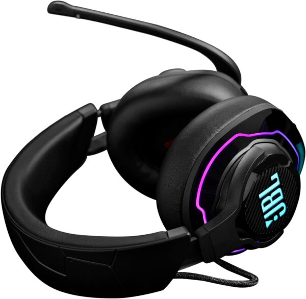 JBL Quantum 910 - Wireless Over-Ear Performance Gaming Headset with Head Tracking-Enhanced, Active Noise Cancelling and Bluetooth, QuantumSPATIAL 360, Low Latency Wireless System (Black) - Image 9