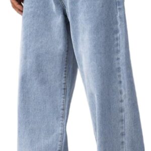 Baggy Jeans for Men Y2K Streetwear Vintage Wide Leg Loose Fit Denim Pants Hip Hop Skater Carpenter Jeans