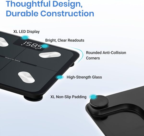 Etekcity Smart Scale for Body Weight FSA HSA Store Eligible, Bathroom Digital Weighing Scale with BMI, Body Fat, Muscle Mass, Accurate Bluetooth Home User Health Equipment Sync Apps - Image 9