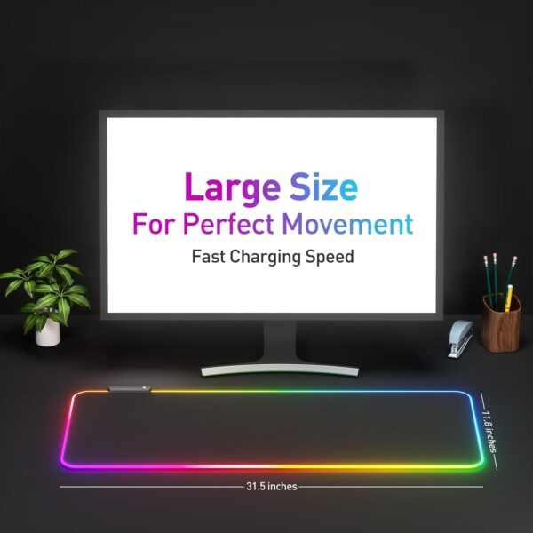 RGB Mousepad Led Mouse Pad, Large Mouse Pad,Led and Big Mouse mat - Image 2