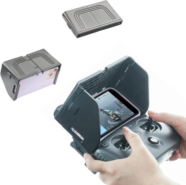 Universal Foldable Sun Shade Visor for Drone Controller Mobile Phone - Anti-Glare, Stable Fit, Easy Installation