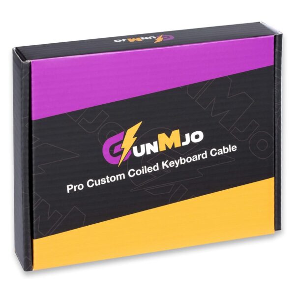 GUNMJO Pro Custom Coiled USB C Cable for Gaming Keyboard, Double-Sleeved Mechanical Keyboard Cable with Detachable Metal Aviator, 1.5M USB-C to USB-A, Classic Black Color - Image 5