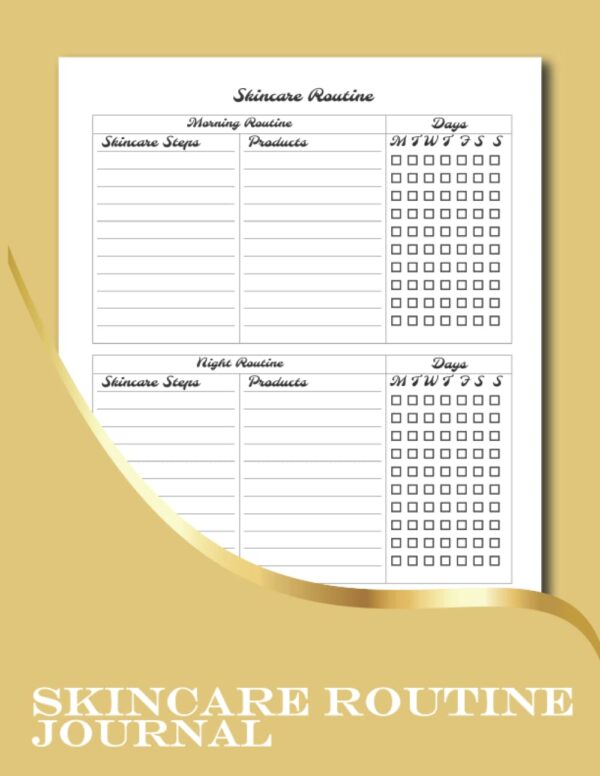 Skincare Routine Journal: Daily Skincare Routine Tracker, Beauty Routine Tracker and Planner, Skincare Gifts For Women