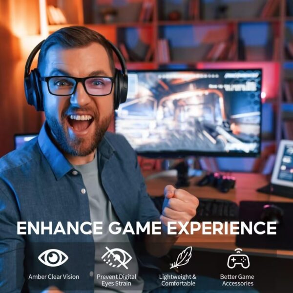 Blue Light Blocking Glasses For Men/Women Anti-Fatigue Computer Monitor Gaming Improve Sleep Reduce Eye Strain Gamer Glasses - Image 6