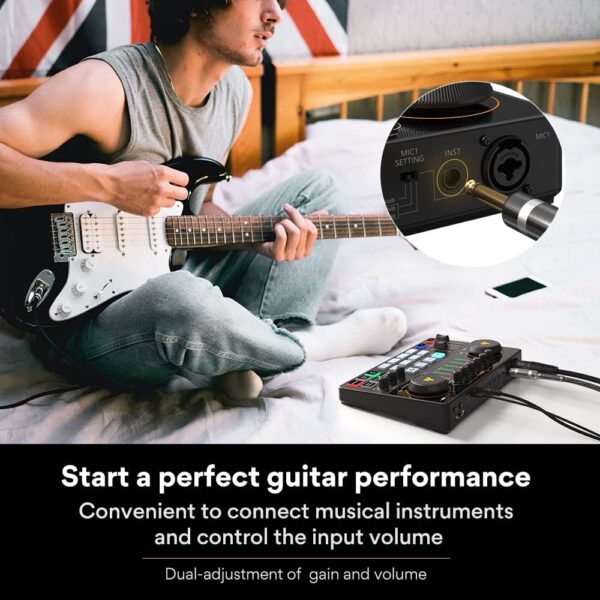 MAONO Podcast Equipment Bundle with Audio Interface and XLR Condenser Microphone, MaonoCaster with 48V Phantom Power, Bluetooth for Podcast, Streaming, Voice Over, Youtube, PC, Guitar (AME2A) - Image 3