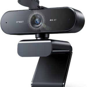 EMEET NOVA 4K Webcam for PC - Ultra 4K HD, PDAF Autofocus, Dual Noise-Cancelling Mics, 73° FOV, Auto Light Correction, USB-A, Privacy Cover, Ideal for High-End Business Meetings&Live Streaming