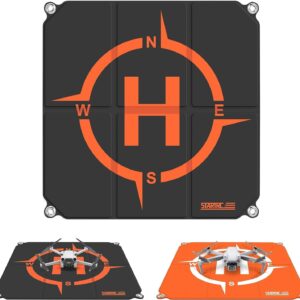 STARTRC Drone Landing Pad Pro, Universal Waterproof Portable Fast-Foldable Helipad for DJI Neo/Mini 4 Pro/Mini 4K/Holy Stone/RC Quadcopters (22-inch/55cm)