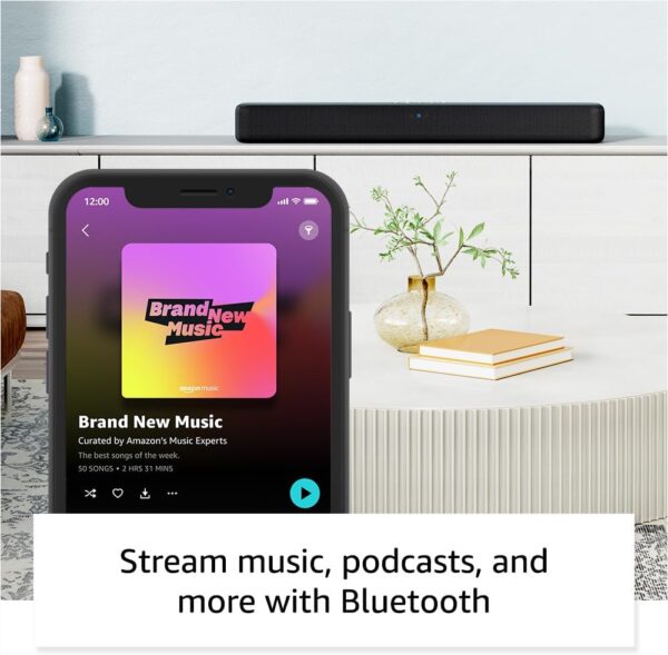 Amazon Fire TV Soundbar (newest model), 2.0 speaker with DTS Virtual:X and Dolby Audio, Bluetooth connectivity - Image 5