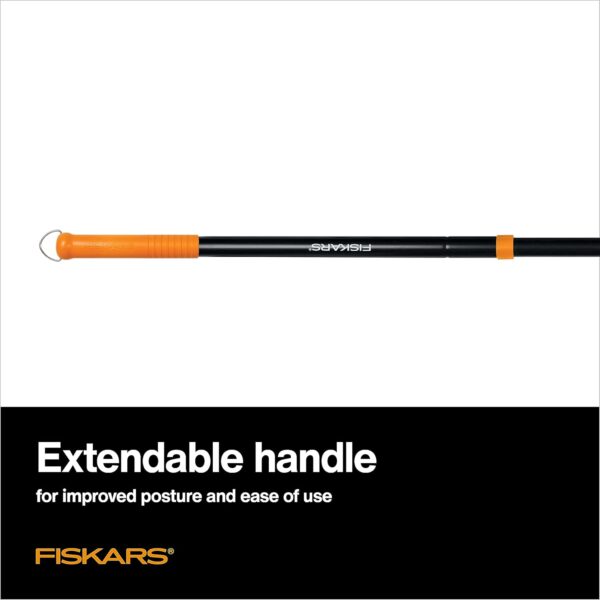 Fiskars Tiller Cultivator for Garden and Lawn, Extendable (40"- 60") Gardening Hand Tool, Telescoping Rotary Hand Cultivator Tool for Soil or Reseeding Grass - Image 4