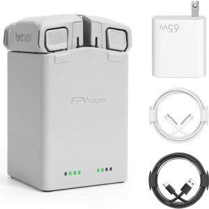 Professional Battery Charger for DJI Mini 3 Pro Mini 4 Pro Series Battery,DJI Accessories Rapid Charging Set with 65W Power Adapter, Fast Charging Hub, Dual Batteries Quick Charging Simultaneously